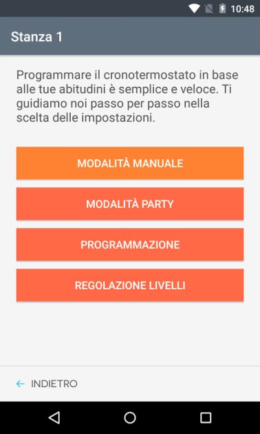 Cronotermostato touch screen 1C.81, Impostazione temperatura manuale fissa