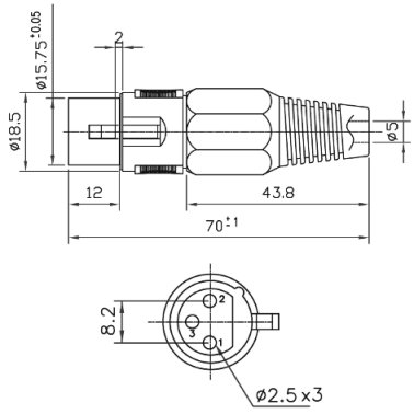 Connettore Microfonico XLR 3 Poli Femmina Volante