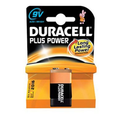 Blister 1 batteria 9V Duracell plus power alcalina 6LR61 - TuttoBatterie