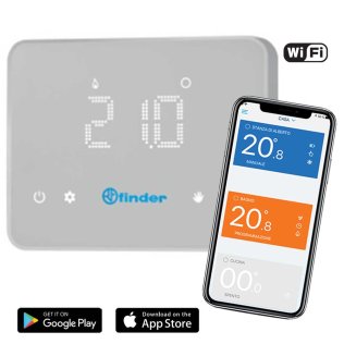 finder termostato digitale bianco 1co 5a batteria da parete manuale