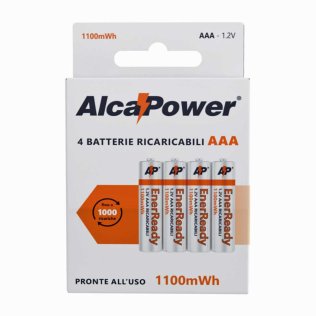 AAA rechargeable batteries NiMH 1.2V 900mAh 1100mWh - 4 pieces ready for use AP1100ER-C4