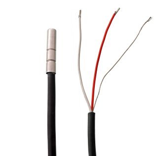 IP67 shielded NTC temperature probe 2 wires 10K b3435 0.5% -40°C +120°C length 1.3 meters