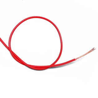 Red flexible unipolar cable 1x0,35mm Tasker C131