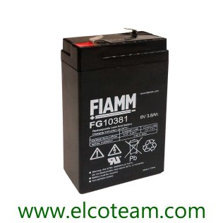 Fiamm FG10381 Lead Acid Battery 6V 3.8 Ah