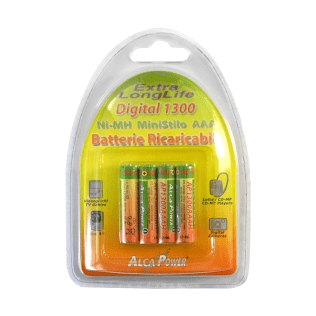 Blister 4 rechargeable AAA Ni-Mh batteries 1,2V 3000mAh
