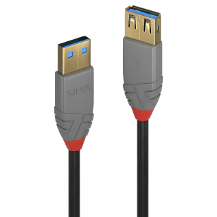 Prolunga cavo USB maschio femmina 0,6 metri con flangia di fissaggio