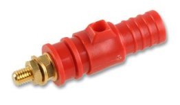 Multi-Contact SPK4 Panel Security Bushing for 4mm Banana and for Naked Wire, Red color