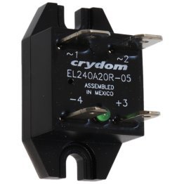 Sensata Crydom EL240A20R-05 Panel Mount SSR Solid State Relay 24 - 280VAC 20A instantaneous switching command 4 - 8 VDC