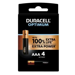 Duracell Optimum Alkaline Batteries AAA Mini Stylus - Pack of 4 batteries