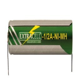 Rechargeable Ni-MH battery format 2/3 AF 1000mAh terminals with solder plate