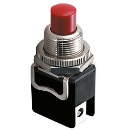 Panel push button normally open red 12mm 250V 4A