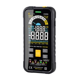 PCWork PCW03A Smart TRMS Digital Multimeter 9999 Counts CATIII 600V, NCV, Capacitance, Frequency, LED Flashlight and Thermometer Function