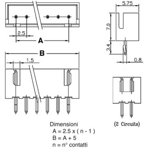 EXCON EX2501 dimensioni