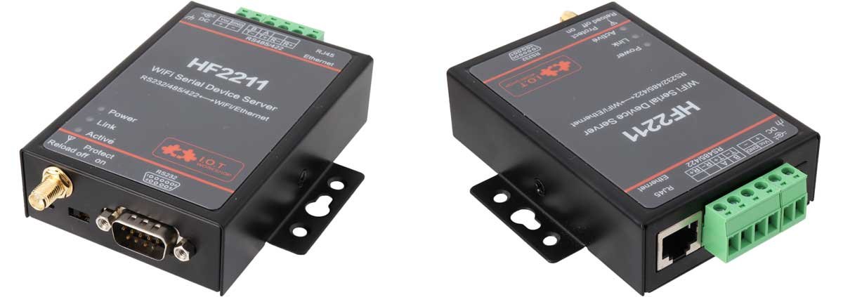 HF2211 Serial Converter Interface RS232/RS422/RS485 - Ethernet WiFi